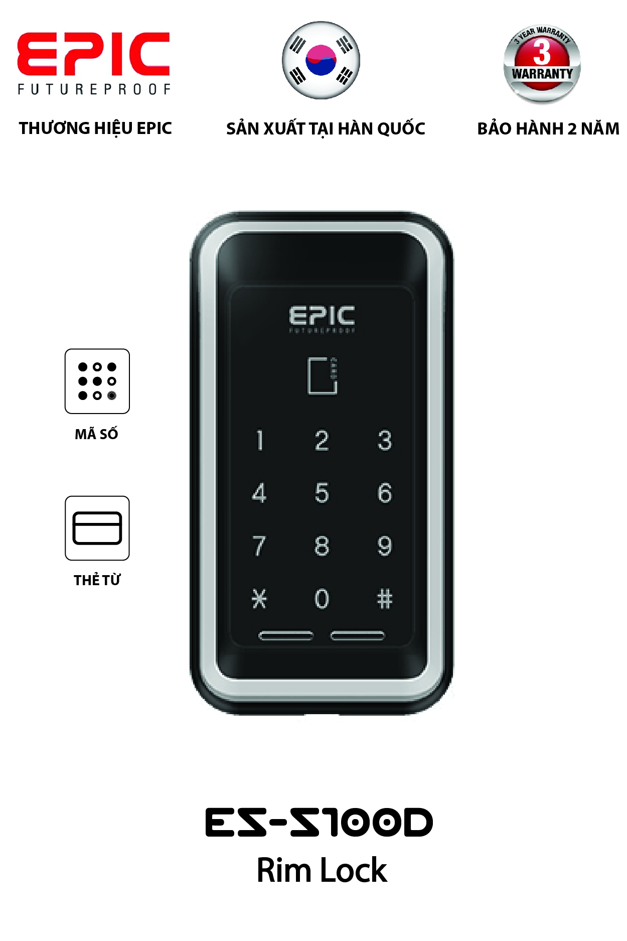 Khóa điện tử EPIC ES-S100D